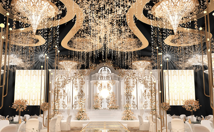 天全花木兰喜事汇金色大厅效果展示